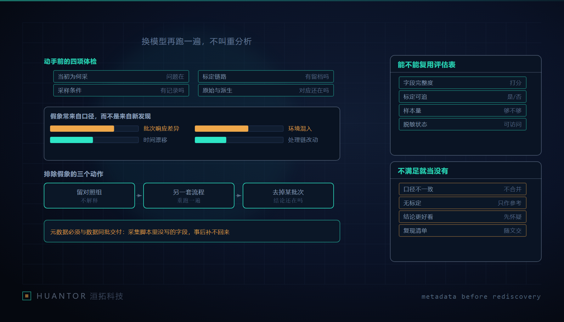 一排贴着标签的旧归档硬盘与磁带盒,标签上手写着采集条件与校准日期,几处已经褪色